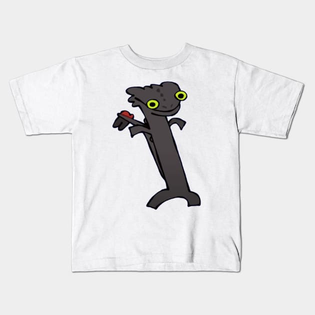 Dancing Toothless Kids T-Shirt by High Class Arts